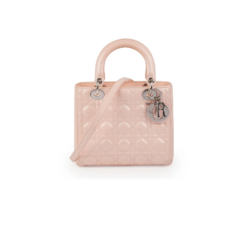 Dior Lady Dior Pink Patent Medium