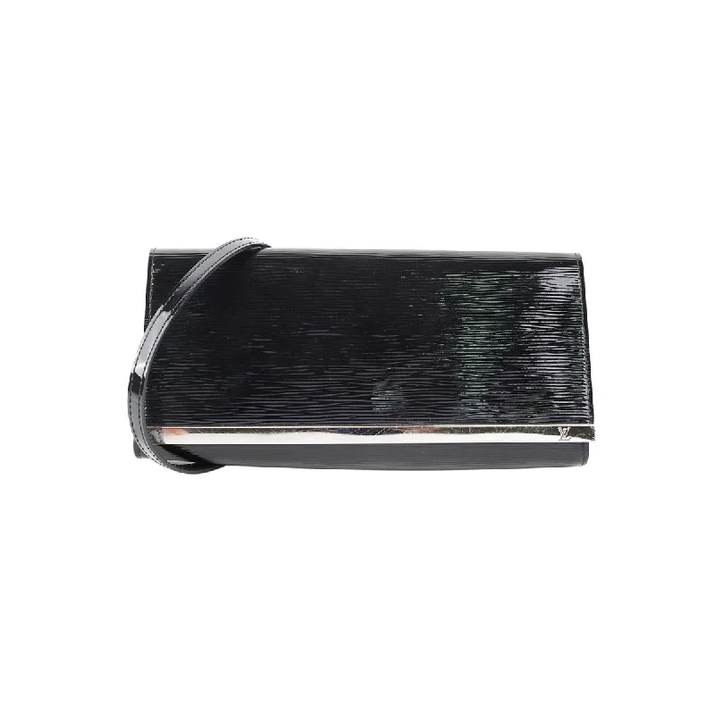 Louis Vuitton Patent Epi Clutch with Strap Black