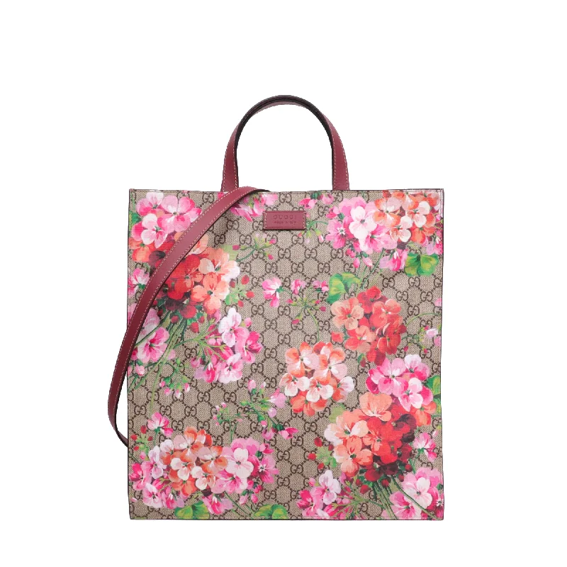 GUCCI - Sac cabas plat Supreme Blooms Soft Gucci en toile monogrammée et motif floral