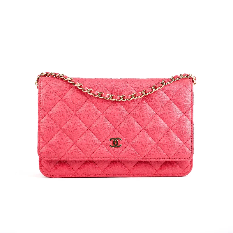 ITEM 23 - Chanel Matelasse Caviar Wallet On Chain WOC Pink HOLD BC