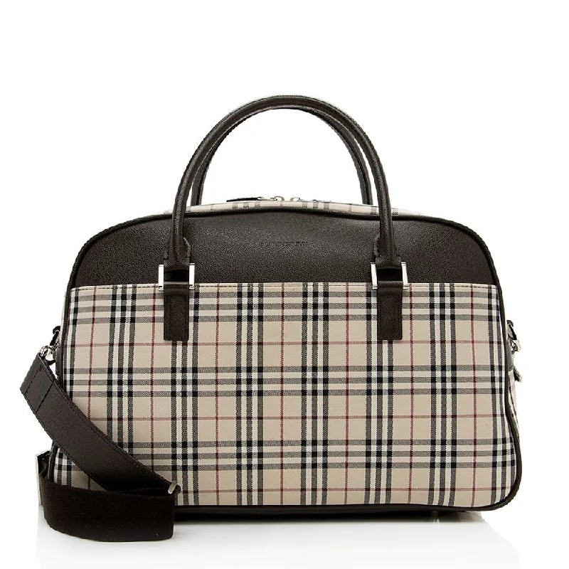 Burberry Check Duffel Bag (SHF-13736)