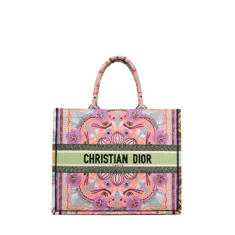 DIOR - Sac cabas Book Tote Large Pink Cruise Dior en toile multicolore