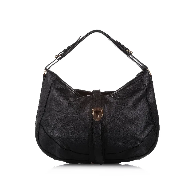 Burberry Leather Hobo Bag (SHG-16335)