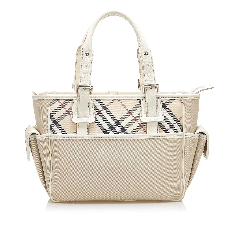 Burberry Nova Check Canvas Handbag (SHG-15993)