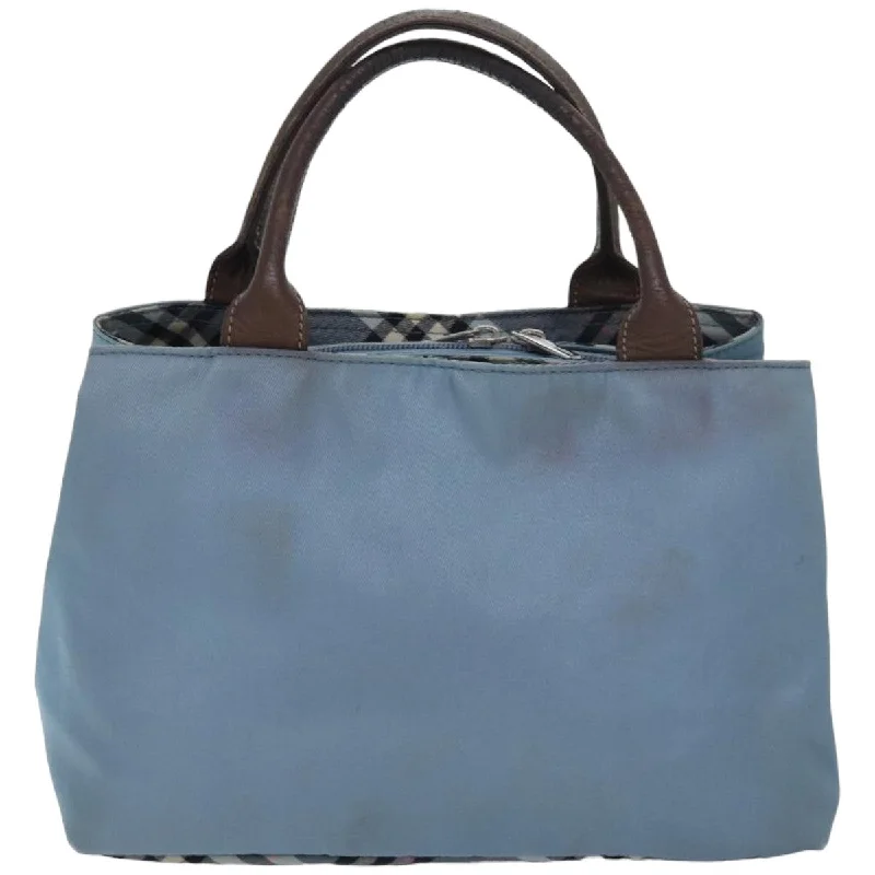 BURBERRY Blue Label Hand Bag Nylon Blue  84822