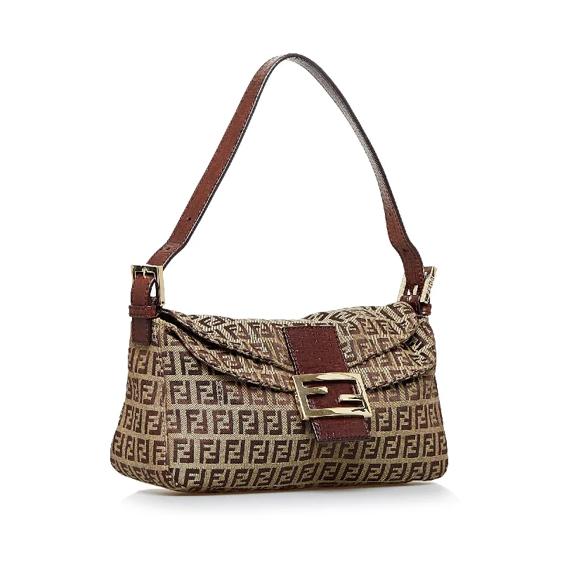 Fendi Zucchino Double Flap Baguette (SHG-940lup)