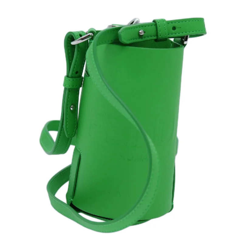 FENDI Bottle Holder Water bottle Leather Green  70256A