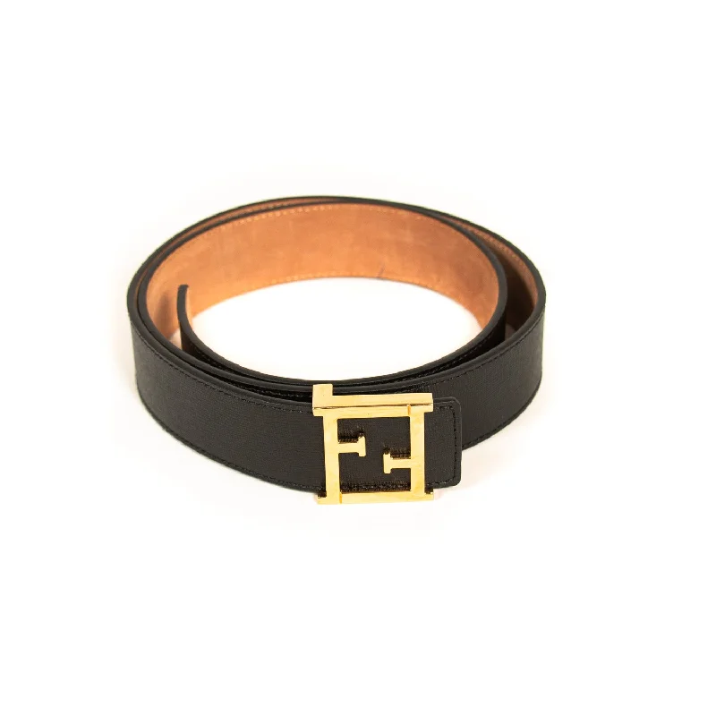 Fendi Leather Logo Double F Belt