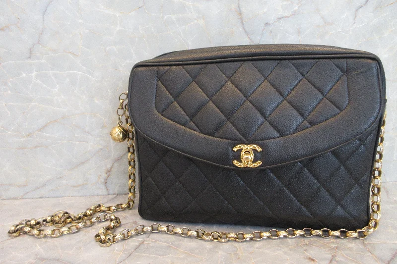 CHANEL/シャネル マトラッセチェーンショルダーバッグ キャビアスキン ブラック/ゴールド金具 ショルダーバッグ 600110141