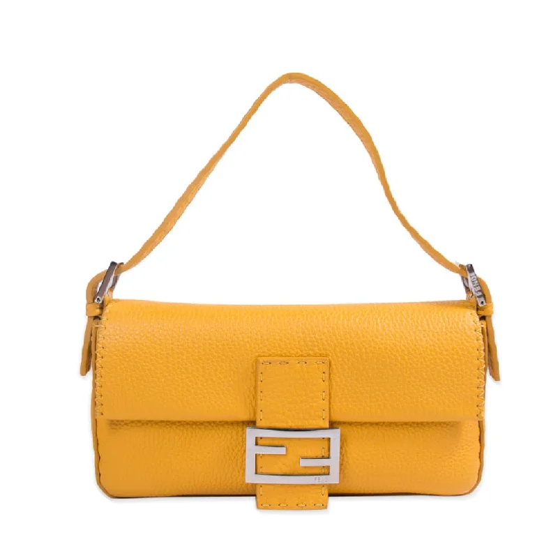 Fendi Mini Leather Baguette Shoulder Bag