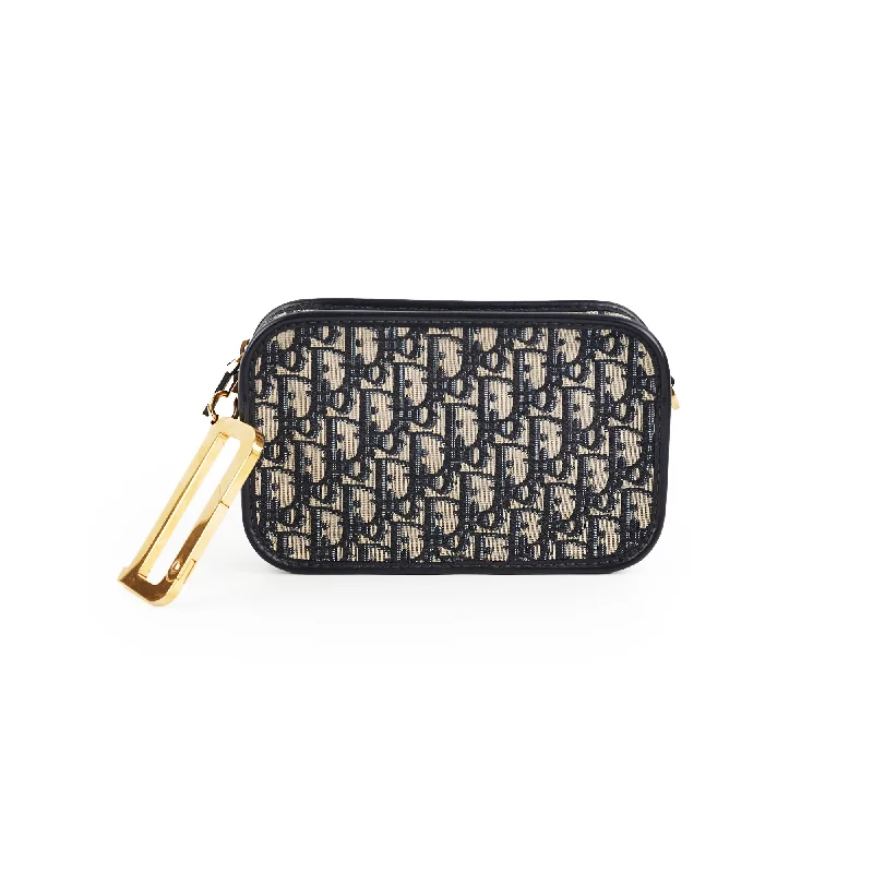 Christian Dior Oblique Navy Pouch