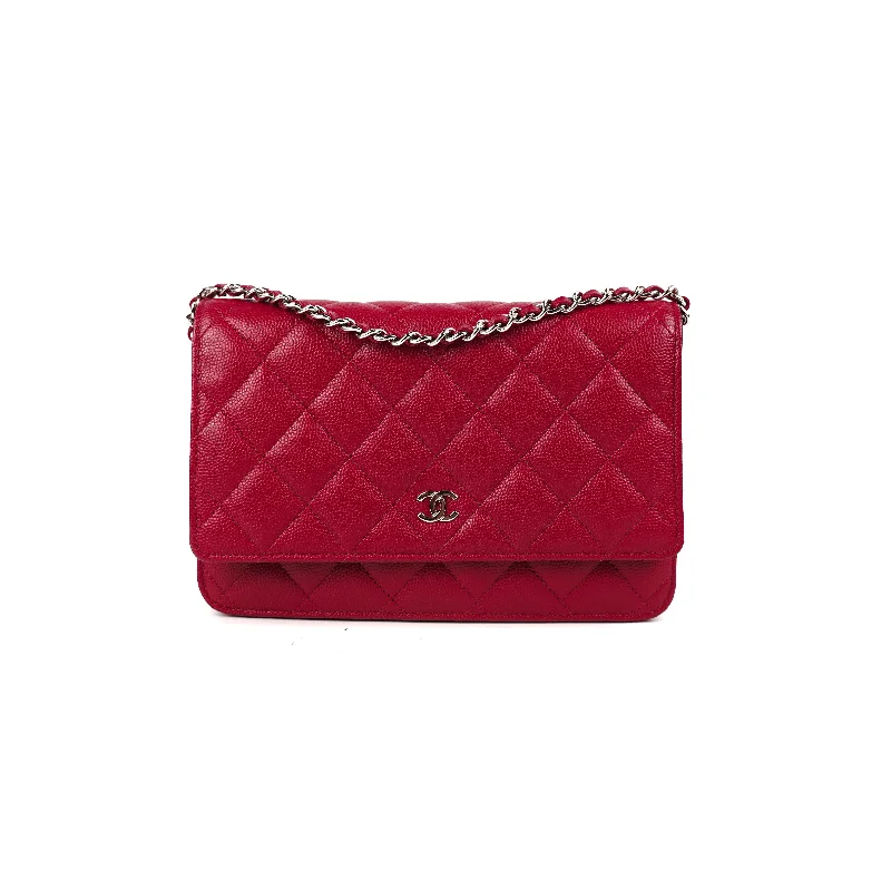 Chanel Wallet on Chain (WOC) Caviar 18B Red