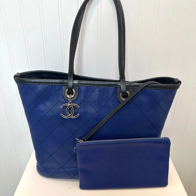 CHANEL Blue Caviar Tote Handbag