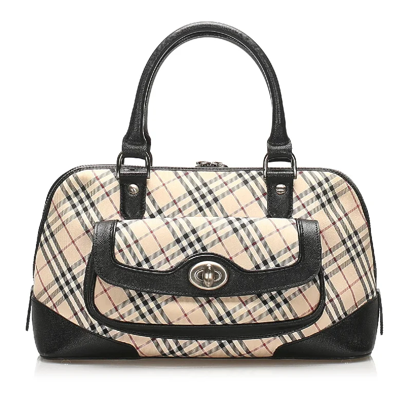 Burberry Nova Check Canvas Handbag (SHG-13569)