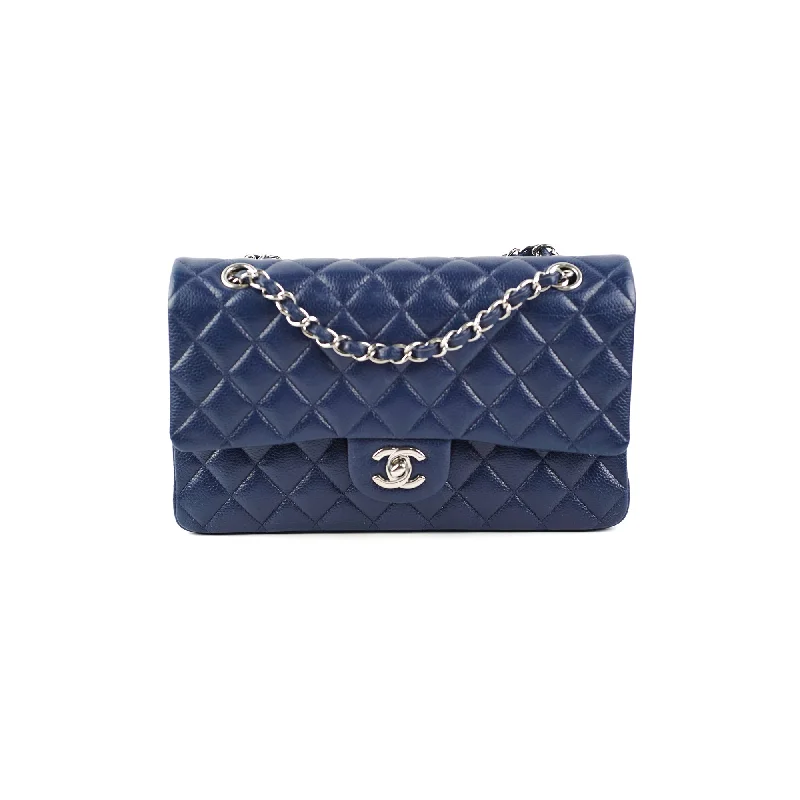 Chanel Classic Flap Medium/Large Caviar Blue Shoulder Bag