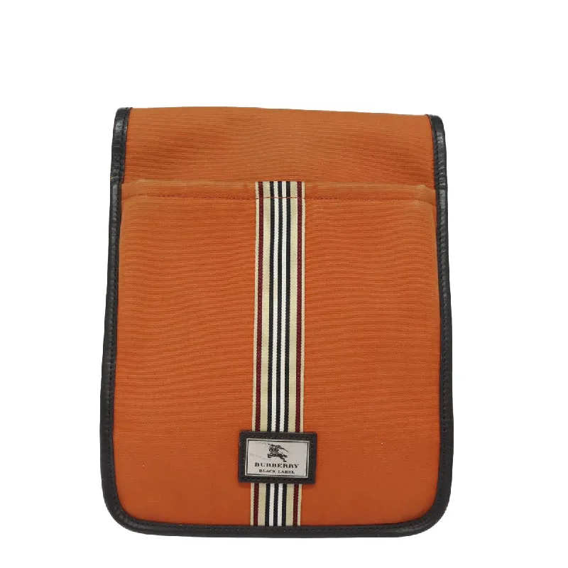 BURBERRY Black label Shoulder Bag Canvas Orange  ac3101