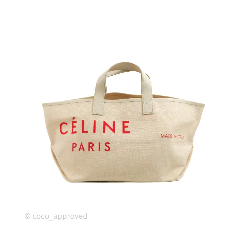 Celine Made In Tote Bag Natural Canvas