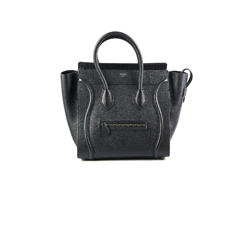 Celine Mini Luggage Grainy leather Black