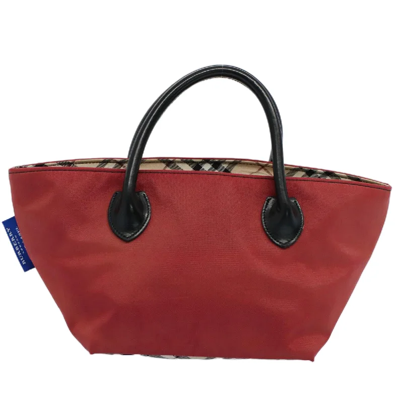 BURBERRY Blue Label Hand Bag Nylon Red  bs8360